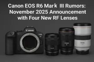 شایعات کانن EOS R6 Mark III: اعلام در نوامبر ۲۰۲۵ با چهار لنز RF جدید