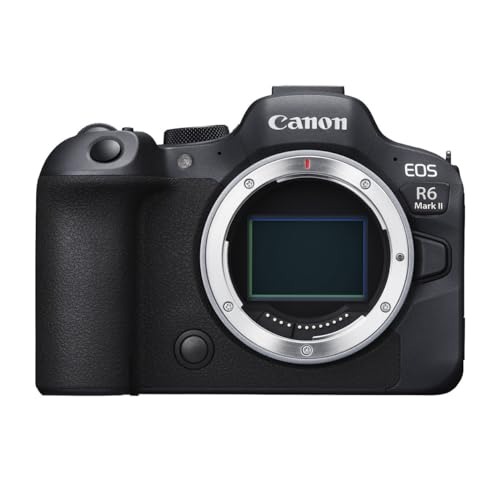 دوربین Canon EOS R6 Mark II با لنز حرفه‌ای روی میز عکاسی
